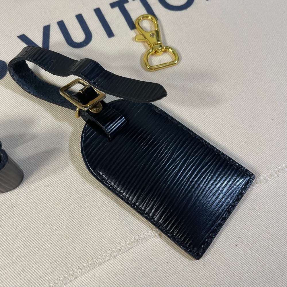 Louis Vuitton Luggage Tag & Poignet Set, Black Epi - Picture 11 of 16
